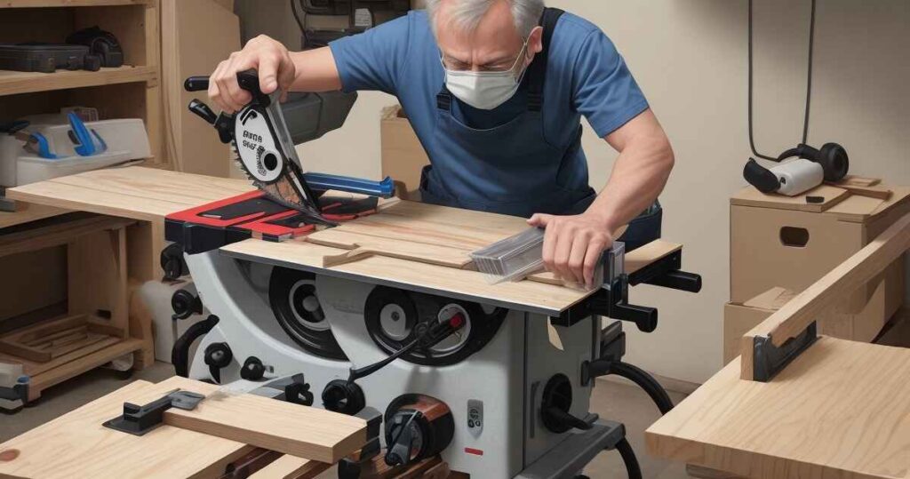 how to reset overload on table saw