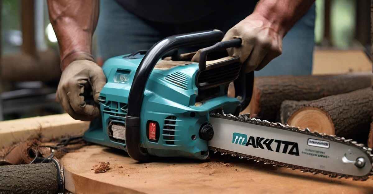 How to start a Makita chainsaw