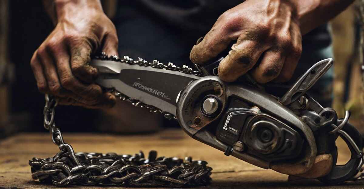 how to remove a link from a chainsaw chain